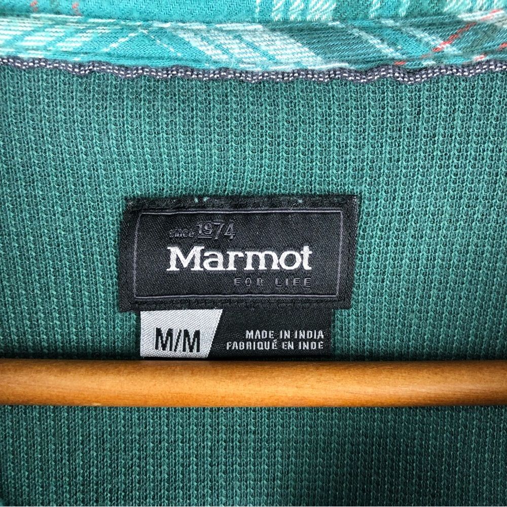 Marmot Green Plaid Shirt Jacket Women's Sz Medium - Picture 2 of 6